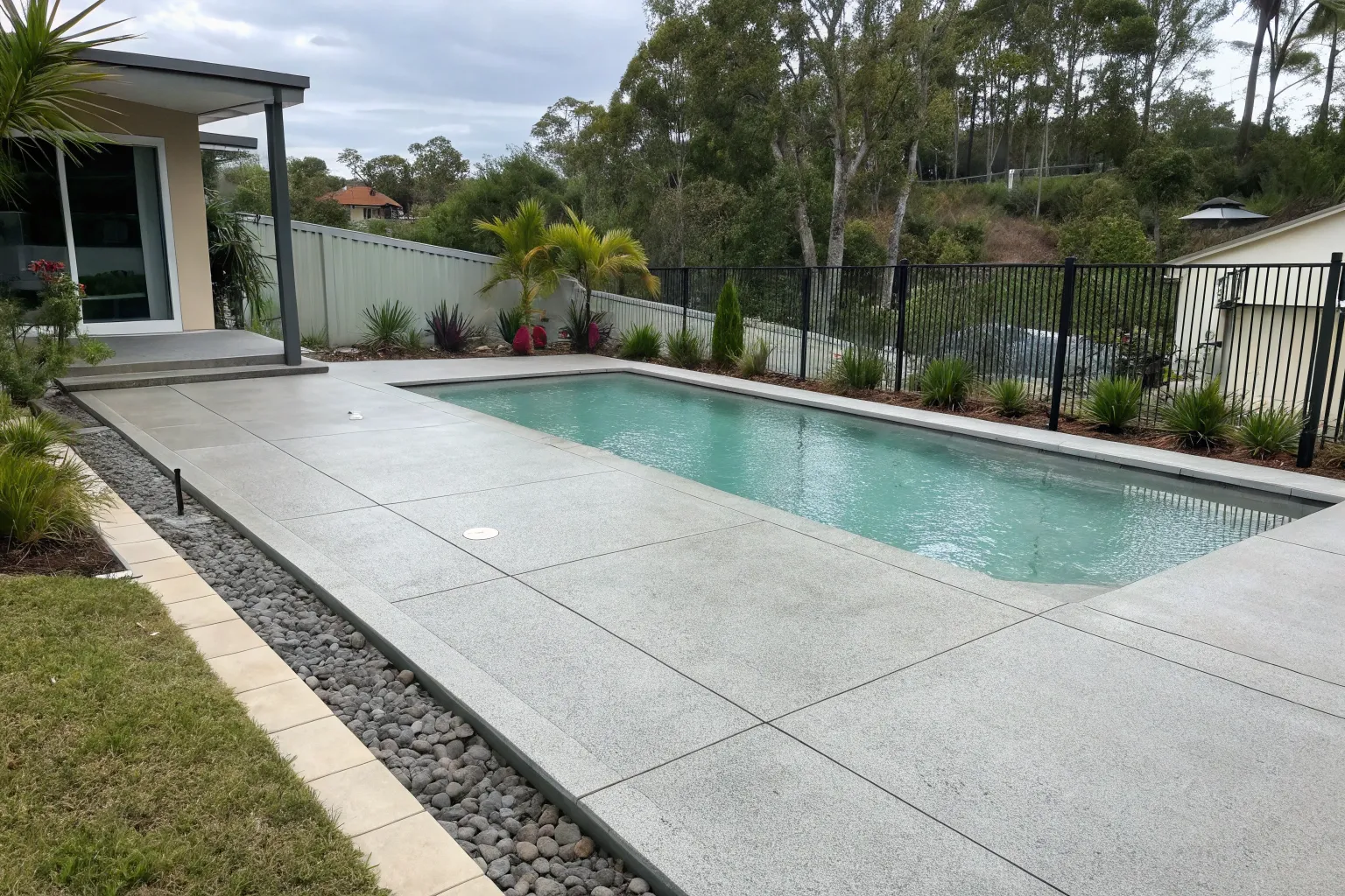 Concrete pool surrounds in Tweed Heads