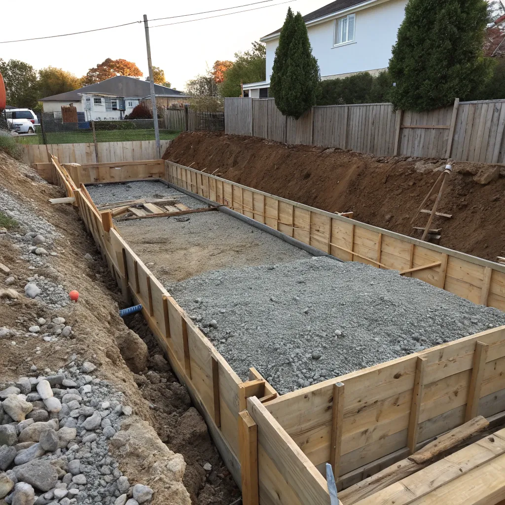 Compacted subbase preparation for shed slab Kingscliff