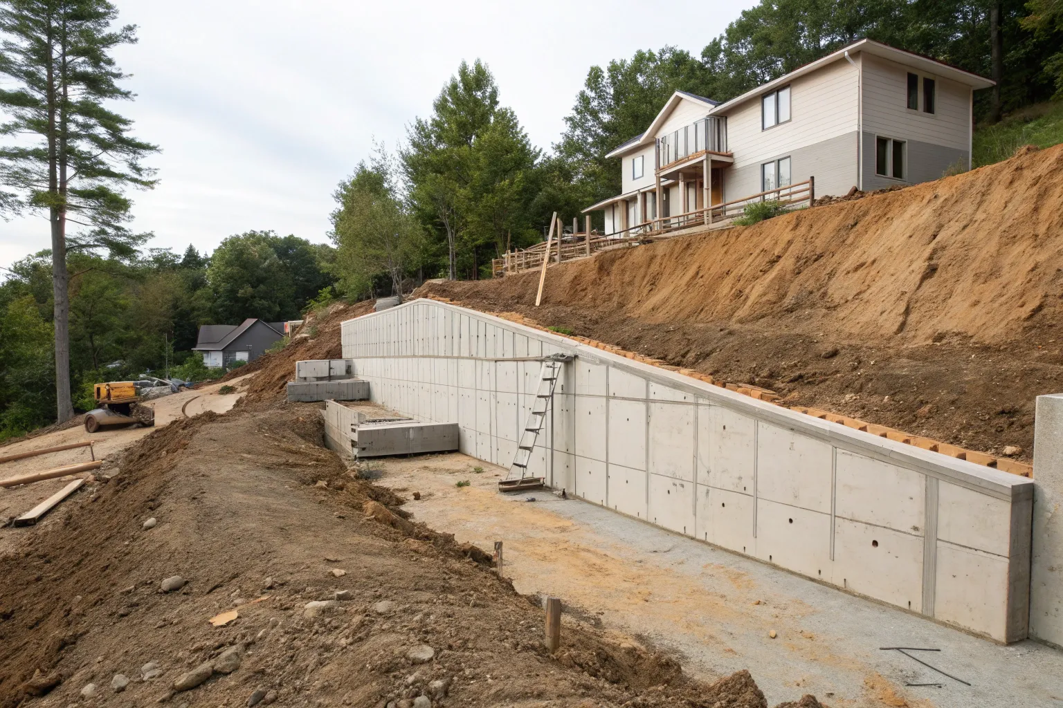 Concrete retaining walls in Tweed Heads